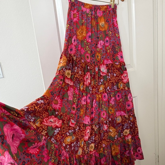 Free People x Spell & the Gypsy Pink and Red Floral Tank and Maxi Skirt Set - Picture 11 of 11